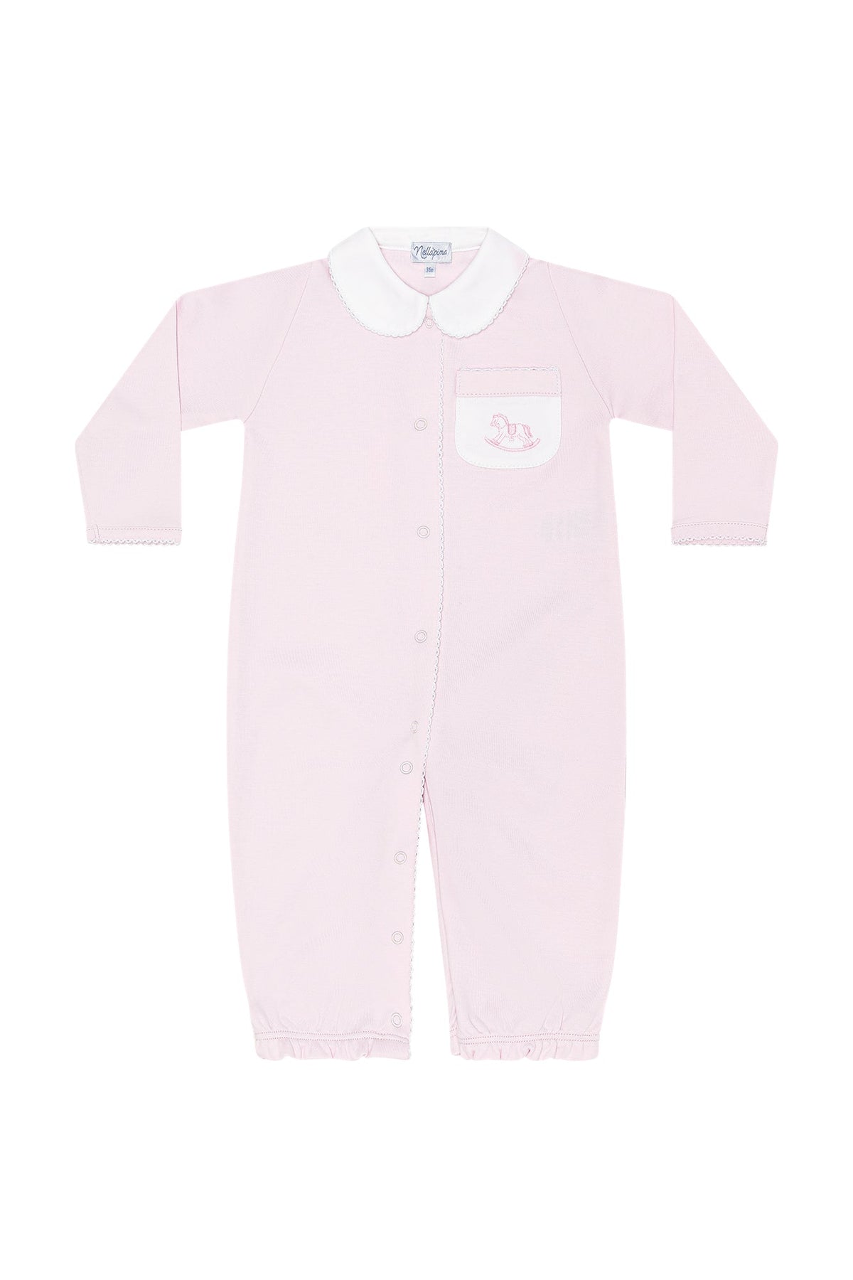 Pink Rocking Horse Embroidered Converter Gown