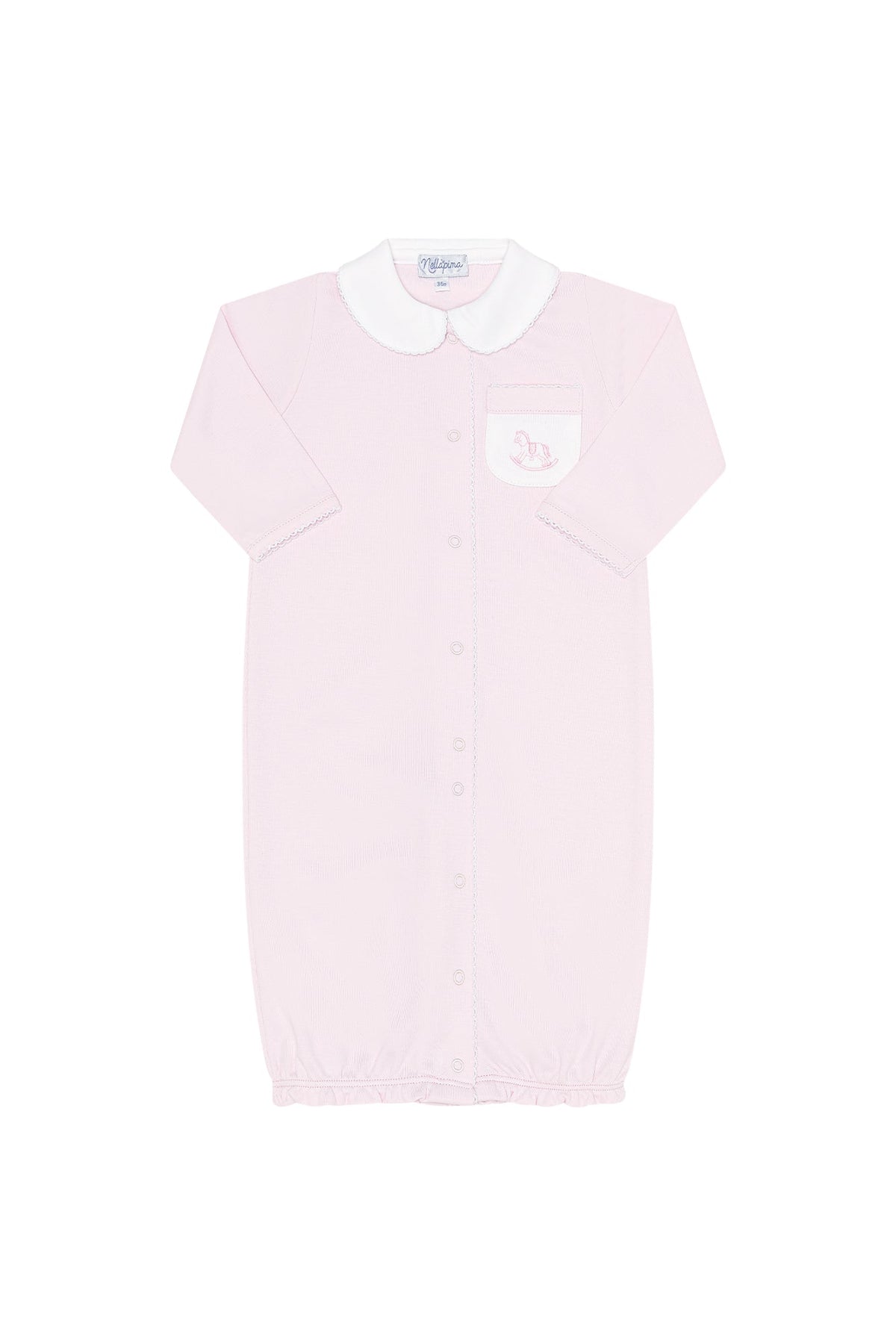 Pink Rocking Horse Embroidered Converter Gown
