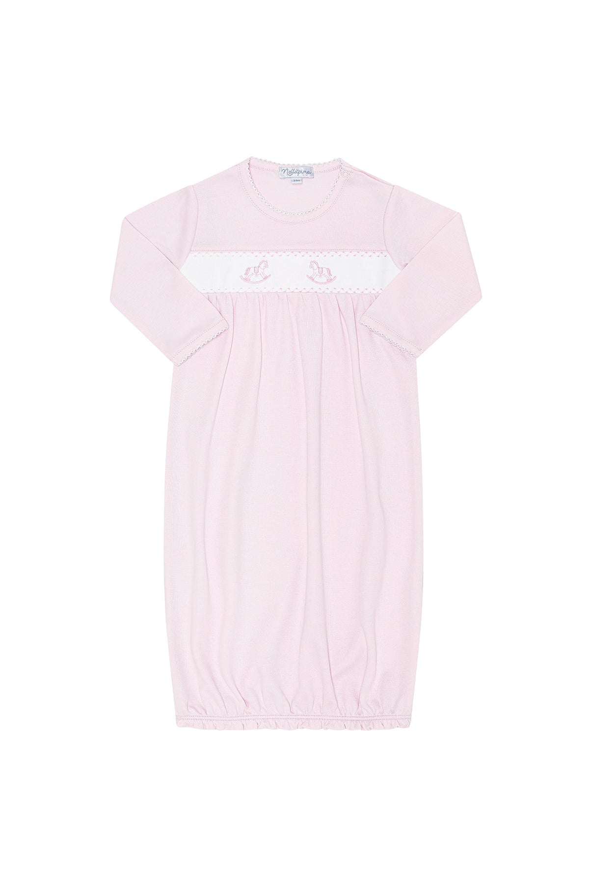 Pink Rocking Horse Embroidered Gown