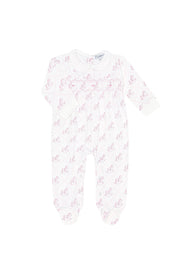 Pink Rocking Horse Smocked Footie