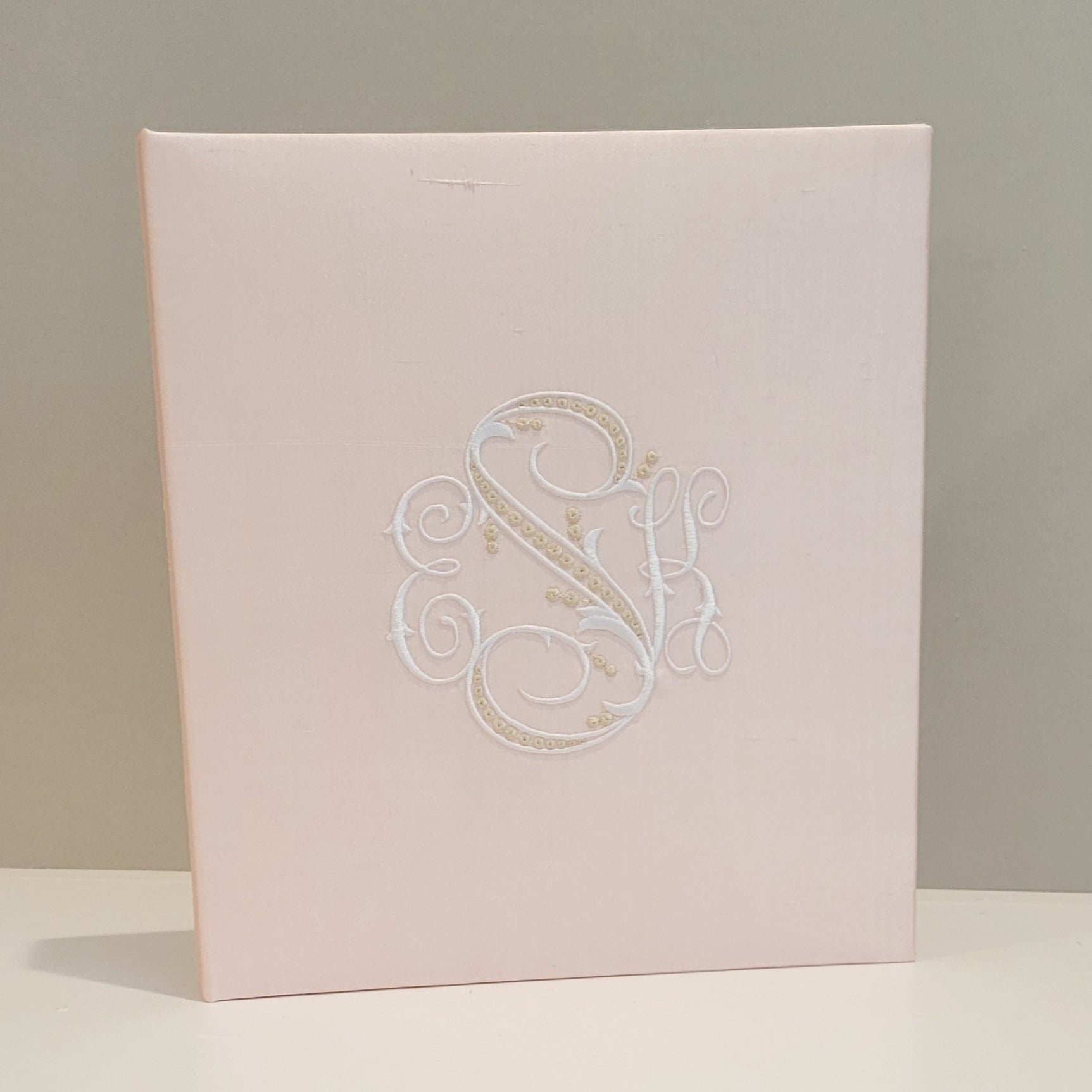 Baby Memory Book - Pink Shantung (no Bow)