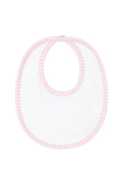 Pink Gingham bib