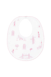 Pink London Toile Bib