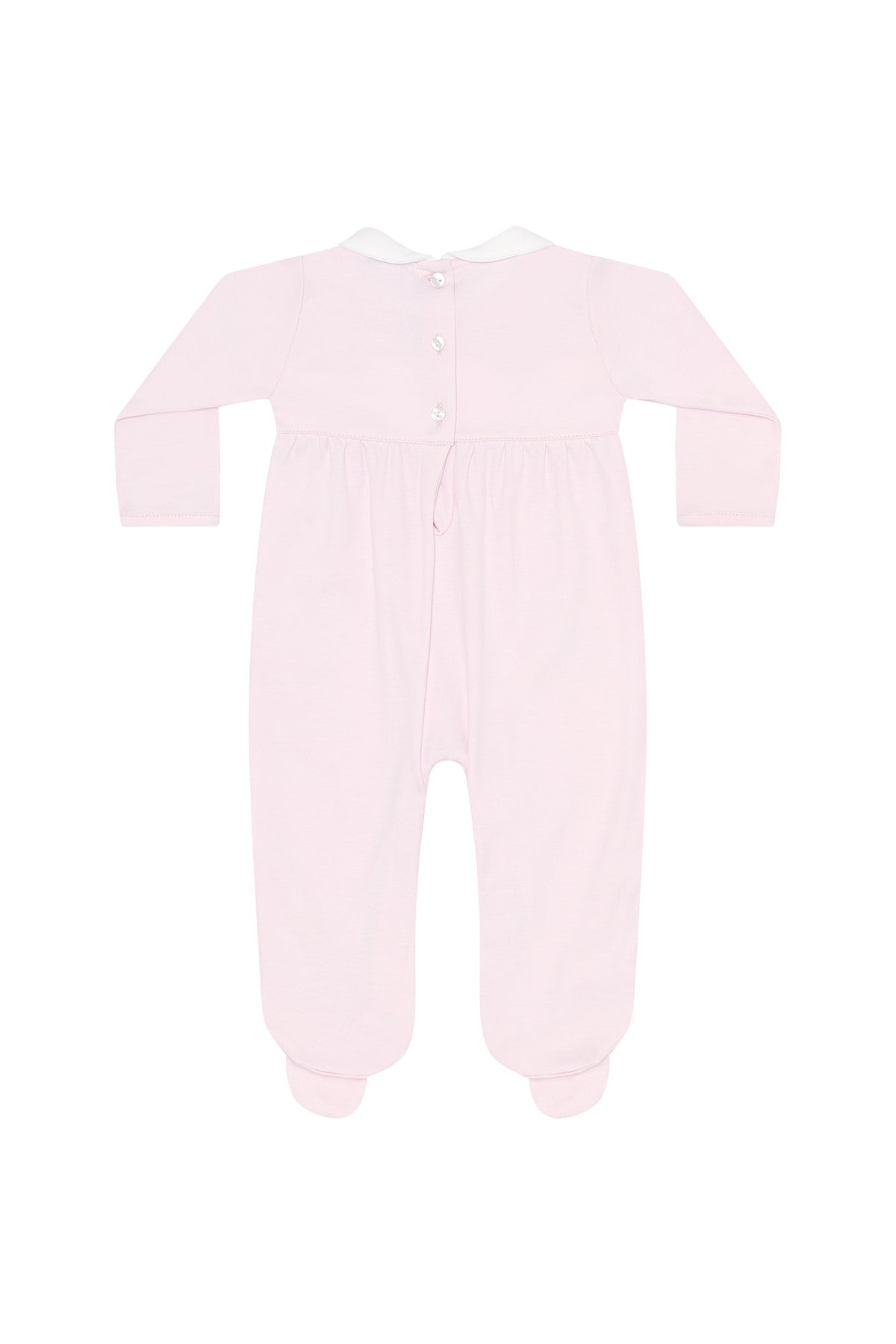Pink Pumpkin Patch Embroidered Footie