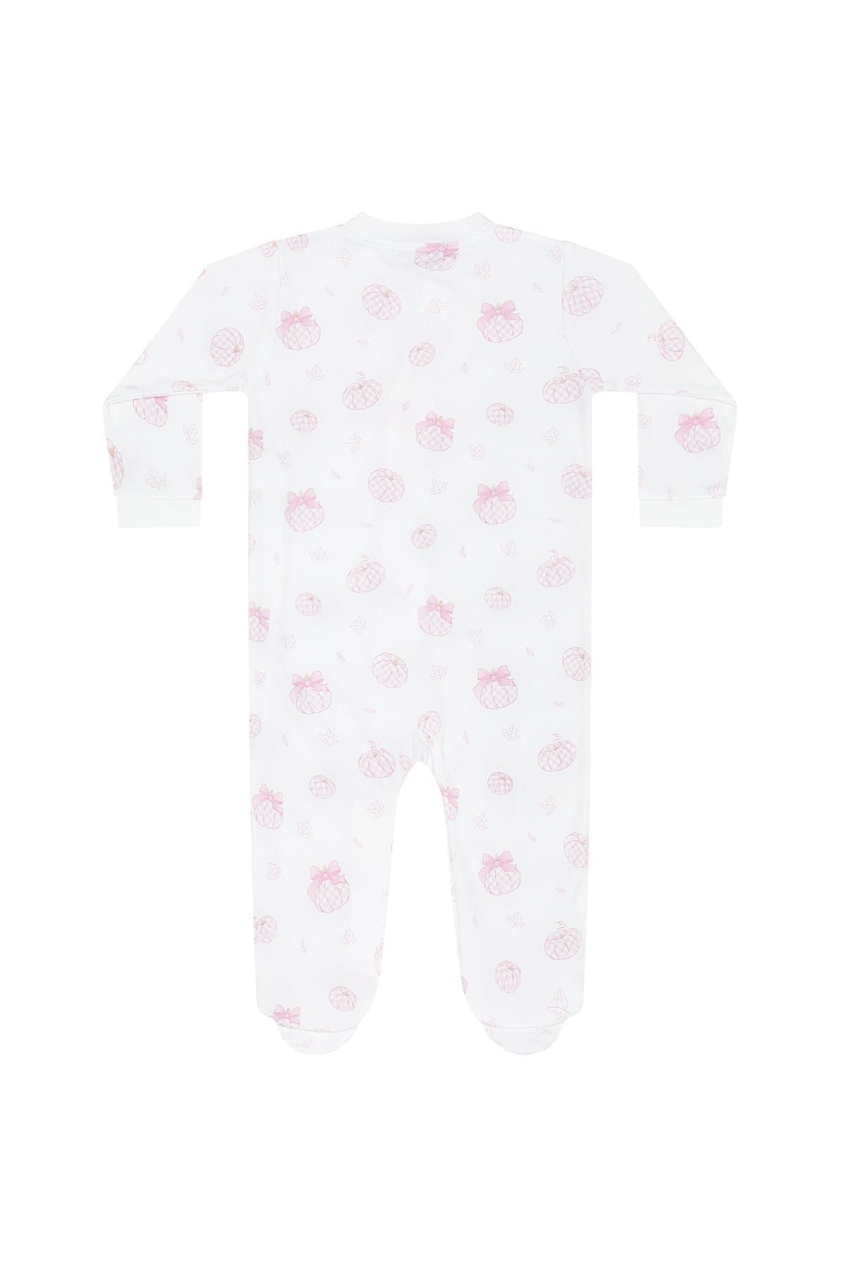Pink Pumpkin Patch Zipper Footie