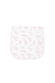 Pink Safari Burp Cloth
