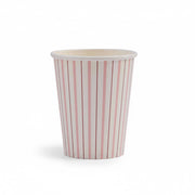 Pink Fine Stripes Cups (set Of 8)