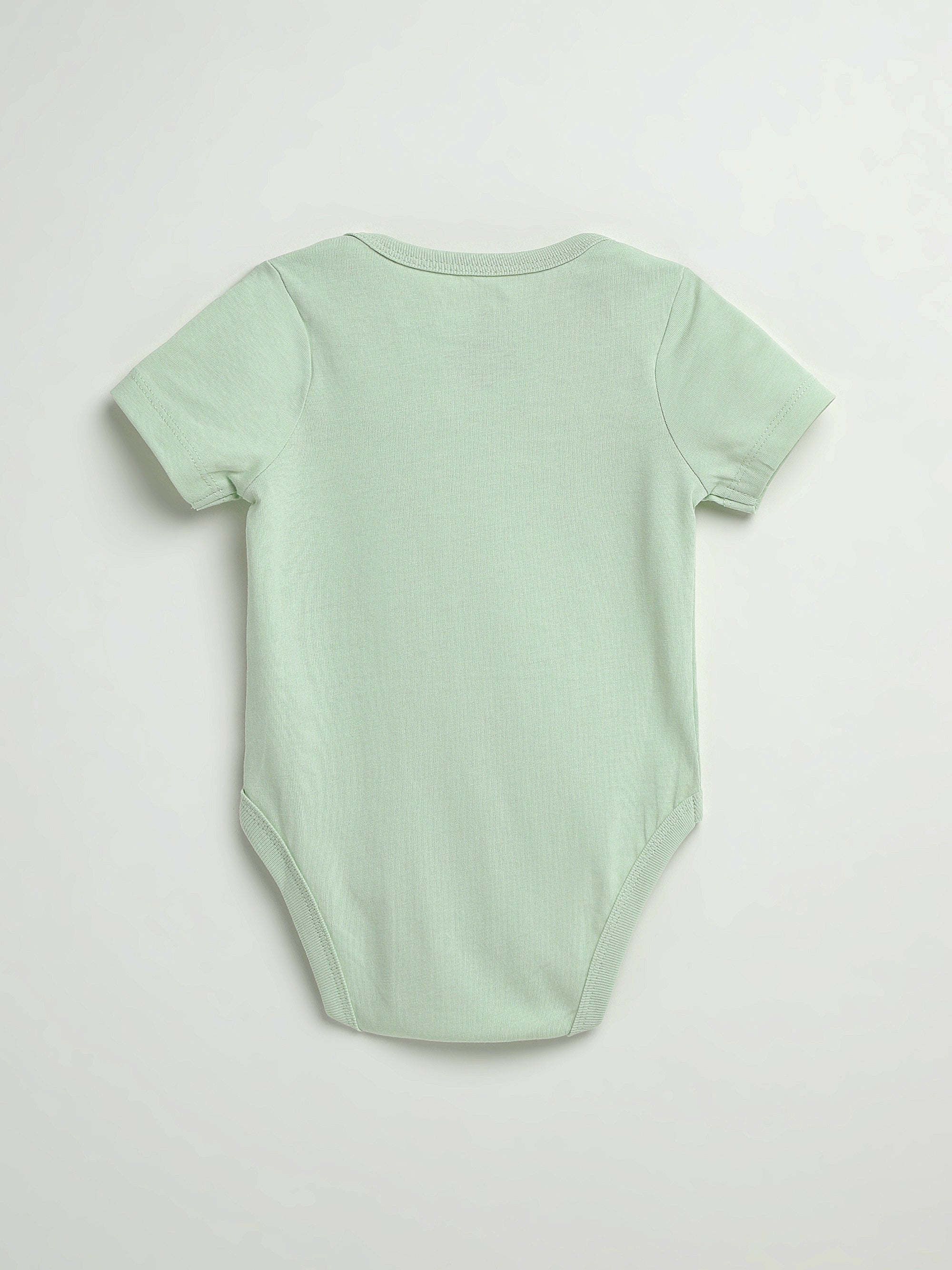 Pistachio Prayer Pocket Short Sleeve Bodysuit Cotton
