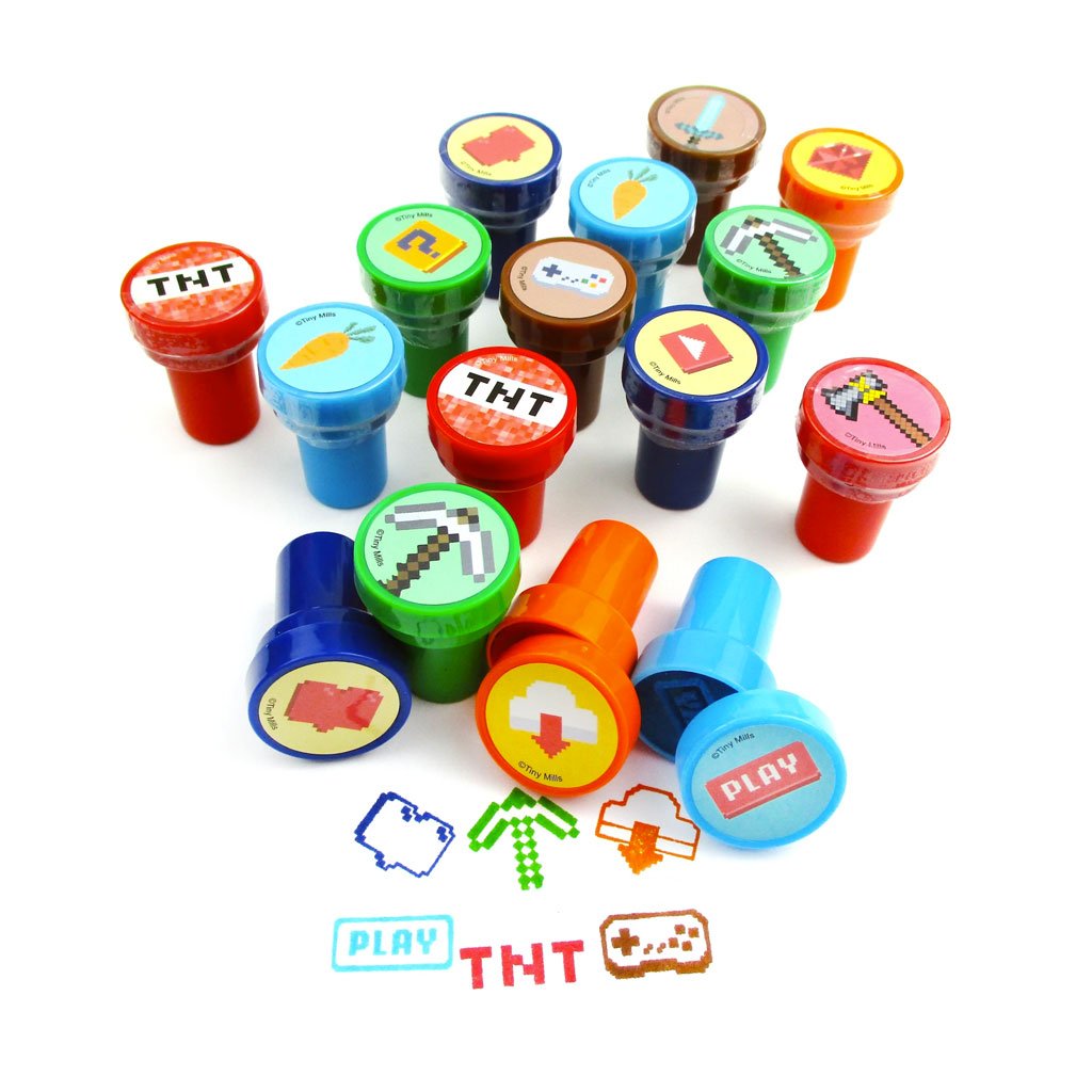 Easter Eggs With Pixel Video Game Stampers- 36 Pack