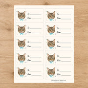 Pixiebob Purrfectly Yours Gift Tag Sticker Sheet