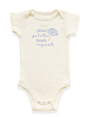 Pizza Gelato Beach Organic Cotton Baby Bodysuit
