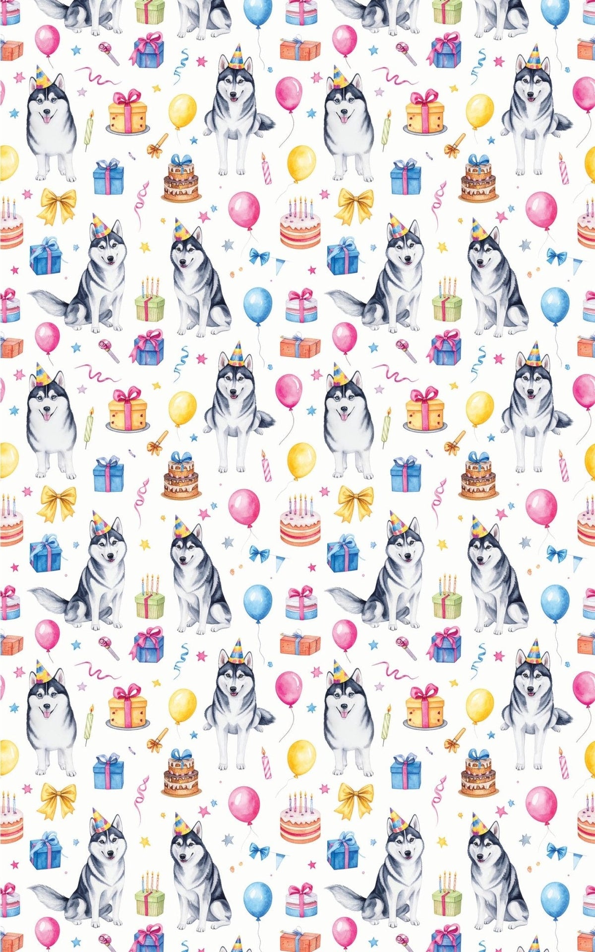 Joyful Alaskan Huskies (alaskan Husky) Wrapping Paper