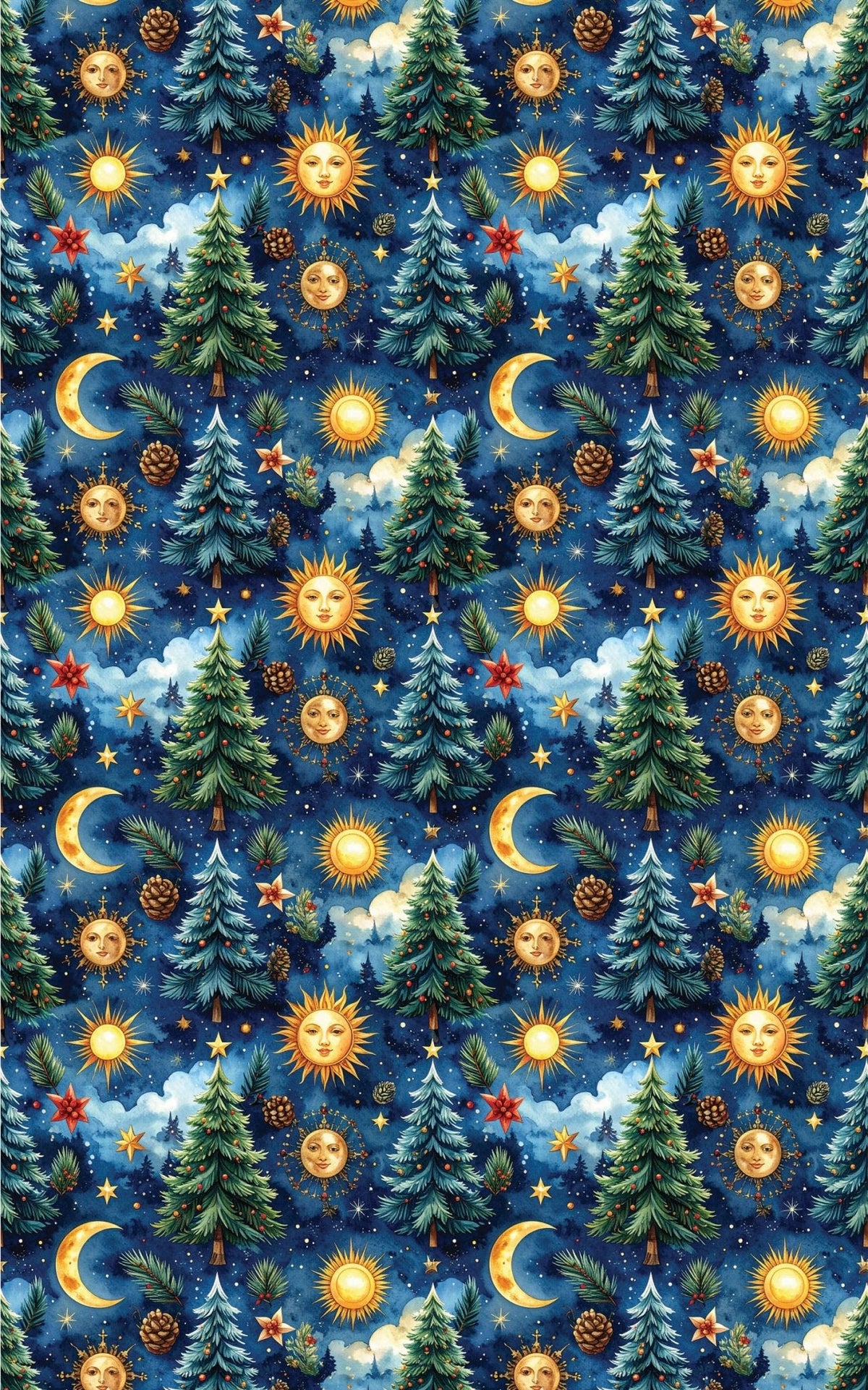 Astronomer's Winter Garden Wrapping Paper