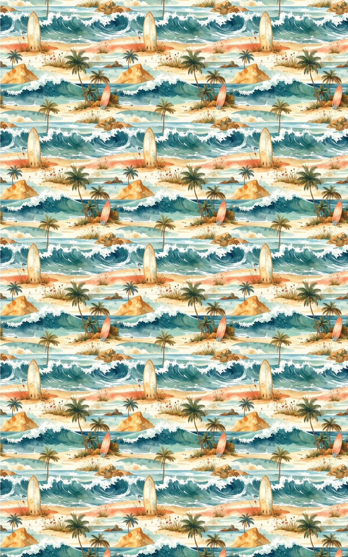 Endless Summer Coastline Wrapping Paper