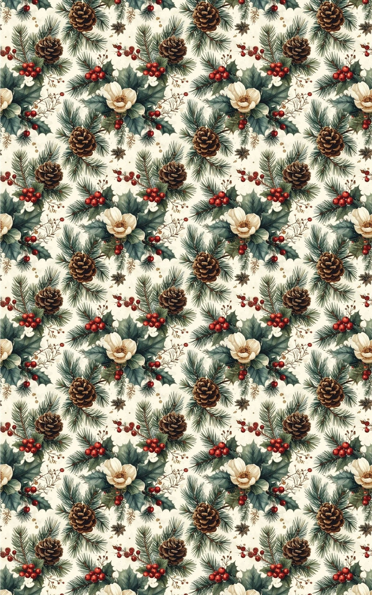 Heritage Winter Botanicals Wrapping Paper