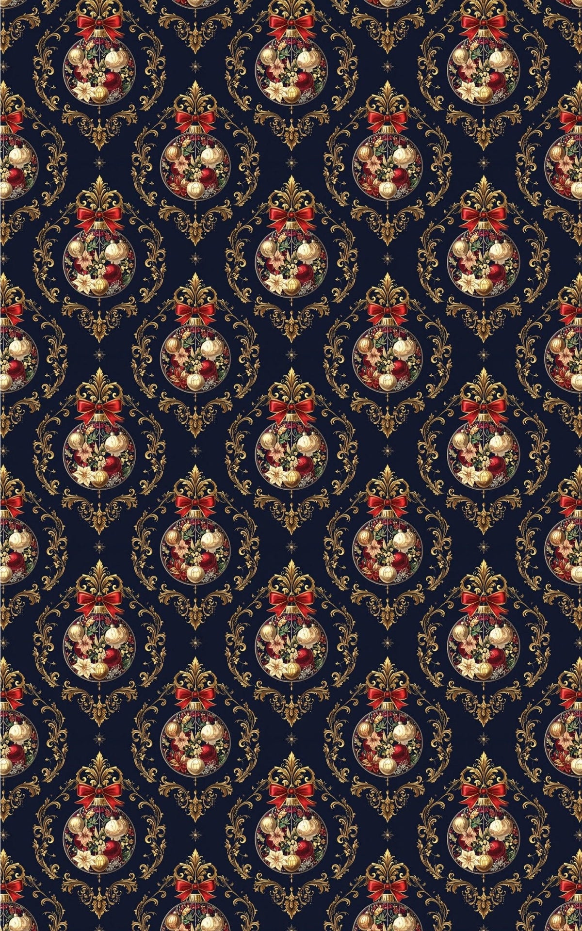 Ornament Palace Damask Wrapping Paper