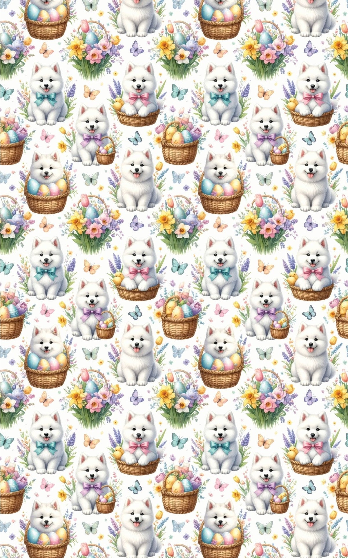 Easter Samoyeds Wrapping Paper