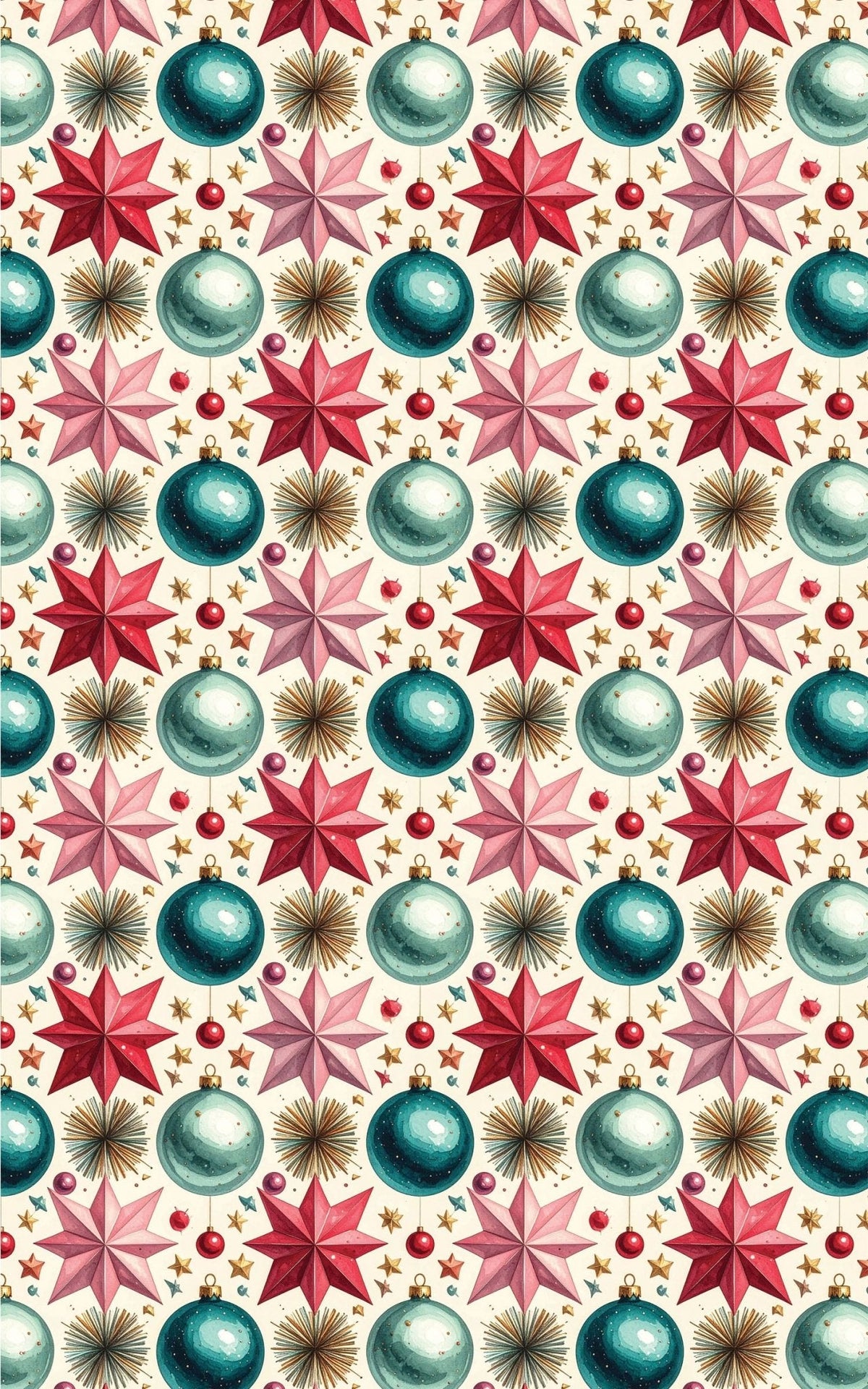 Retro Bauble Celebration Wrapping Paper