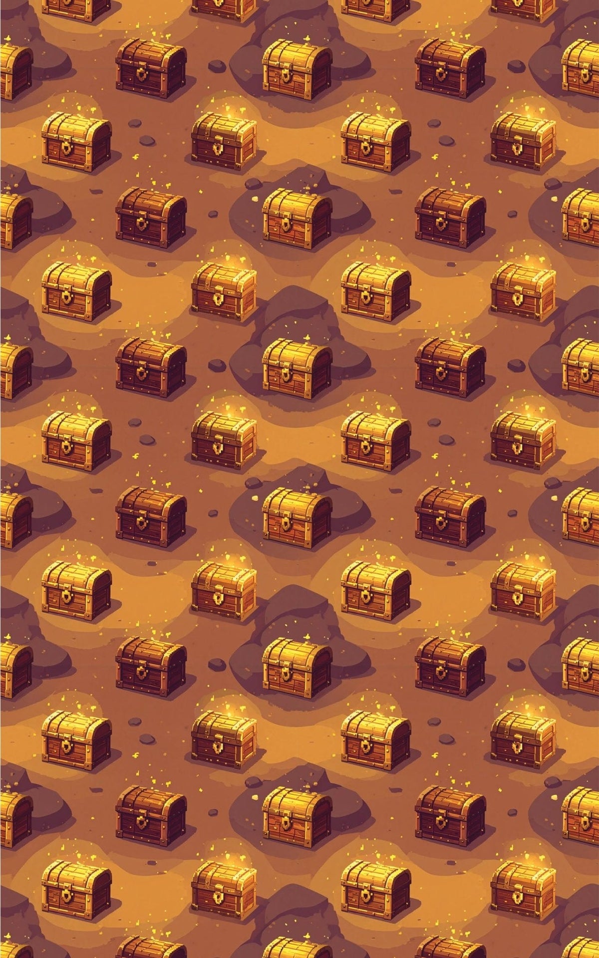 Treasure Chest Loot Loop Wrapping Paper