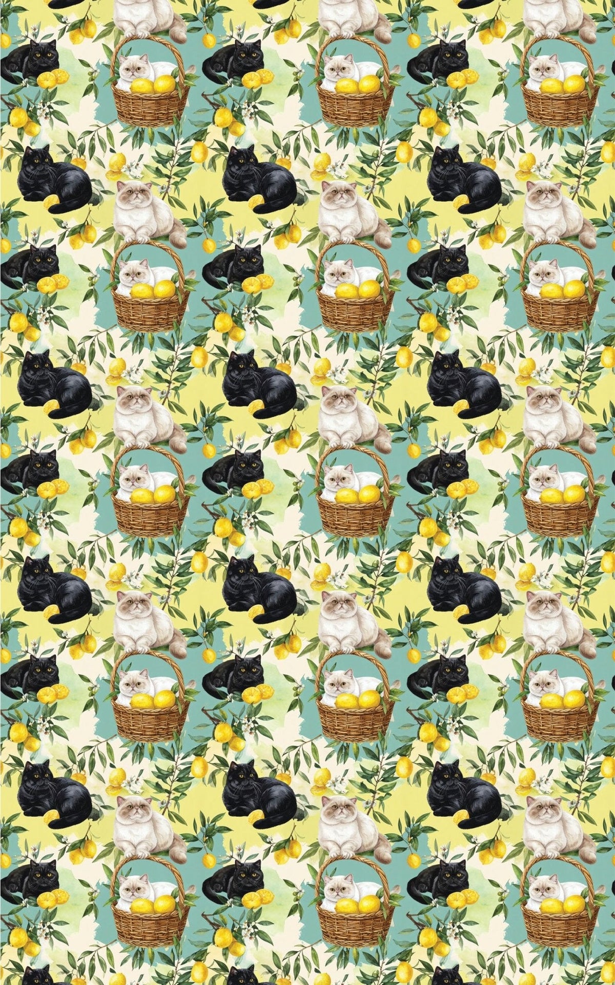 Lemon Orchard Cats (exotic Shorthair) Wrapping Paper