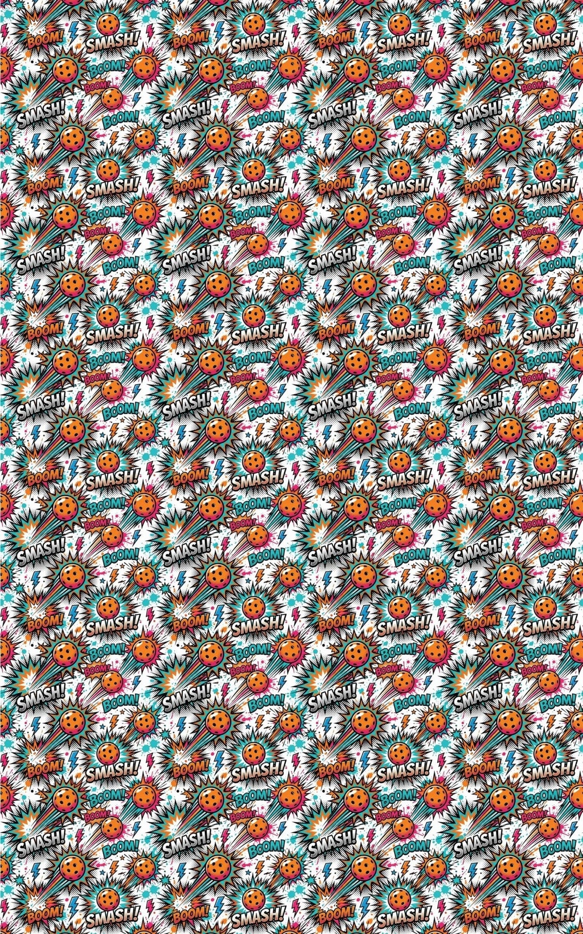 Comic Pop Pickleball Glossy Wrapping Paper
