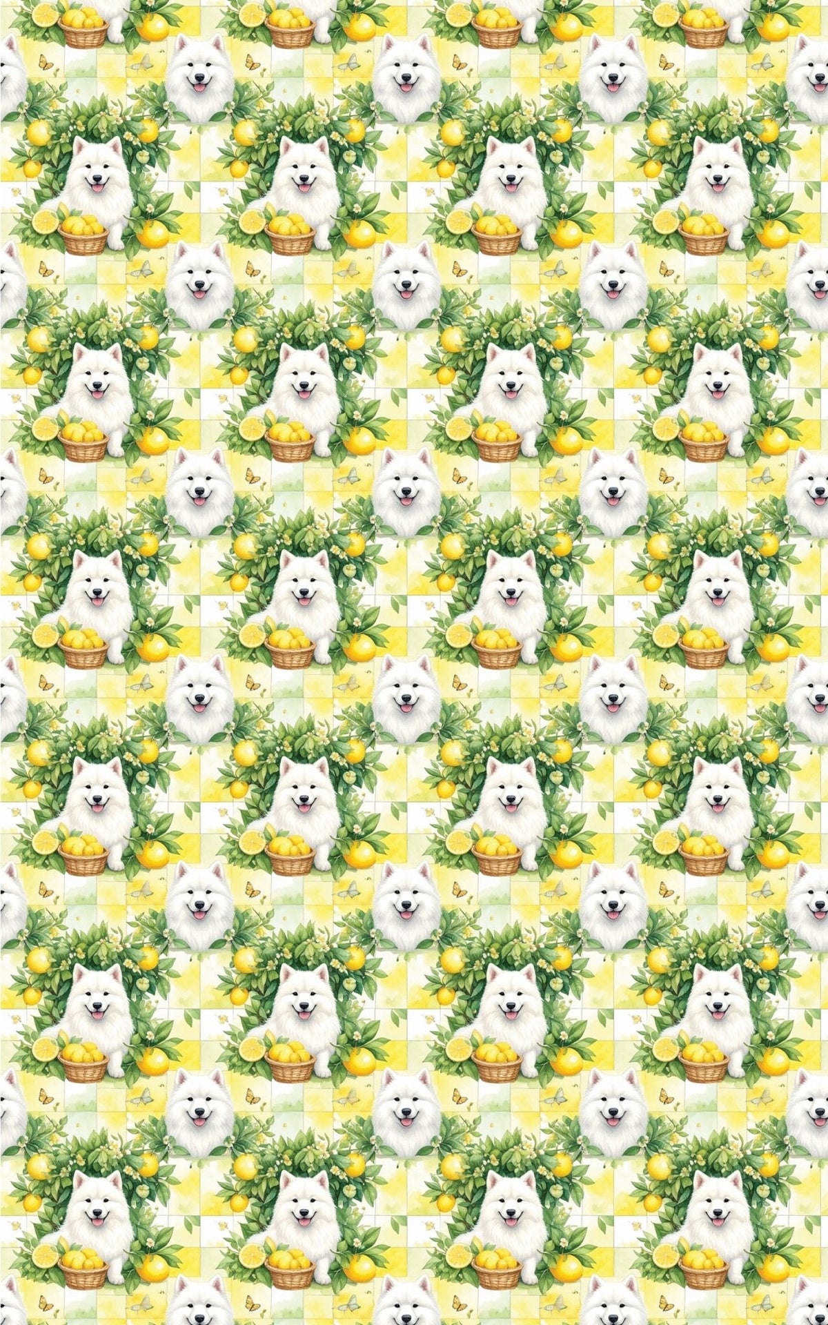 Samoyed Lemon Orchard Wrapping Paper