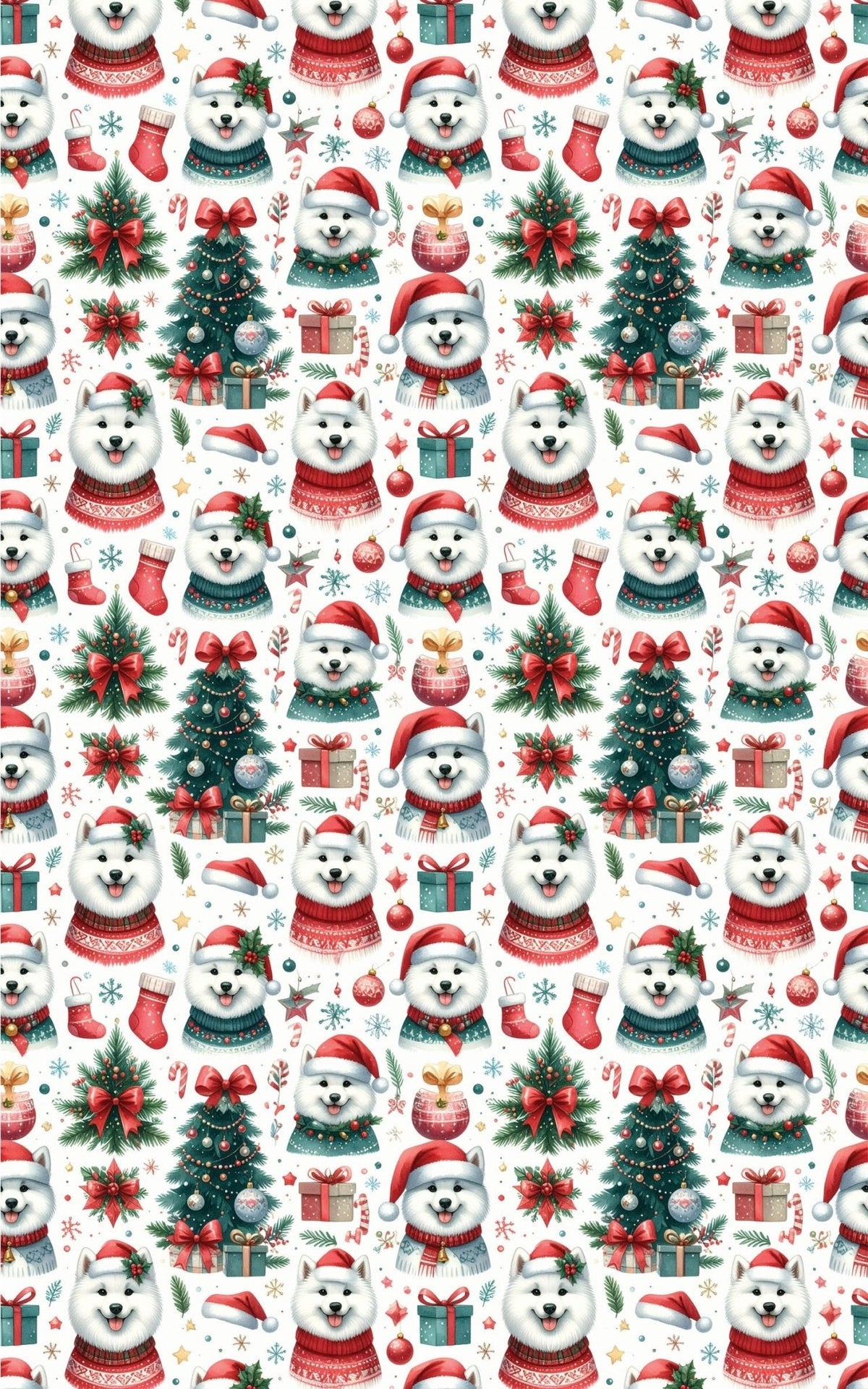 Samoyed Holiday Glossy Wrapping Paper