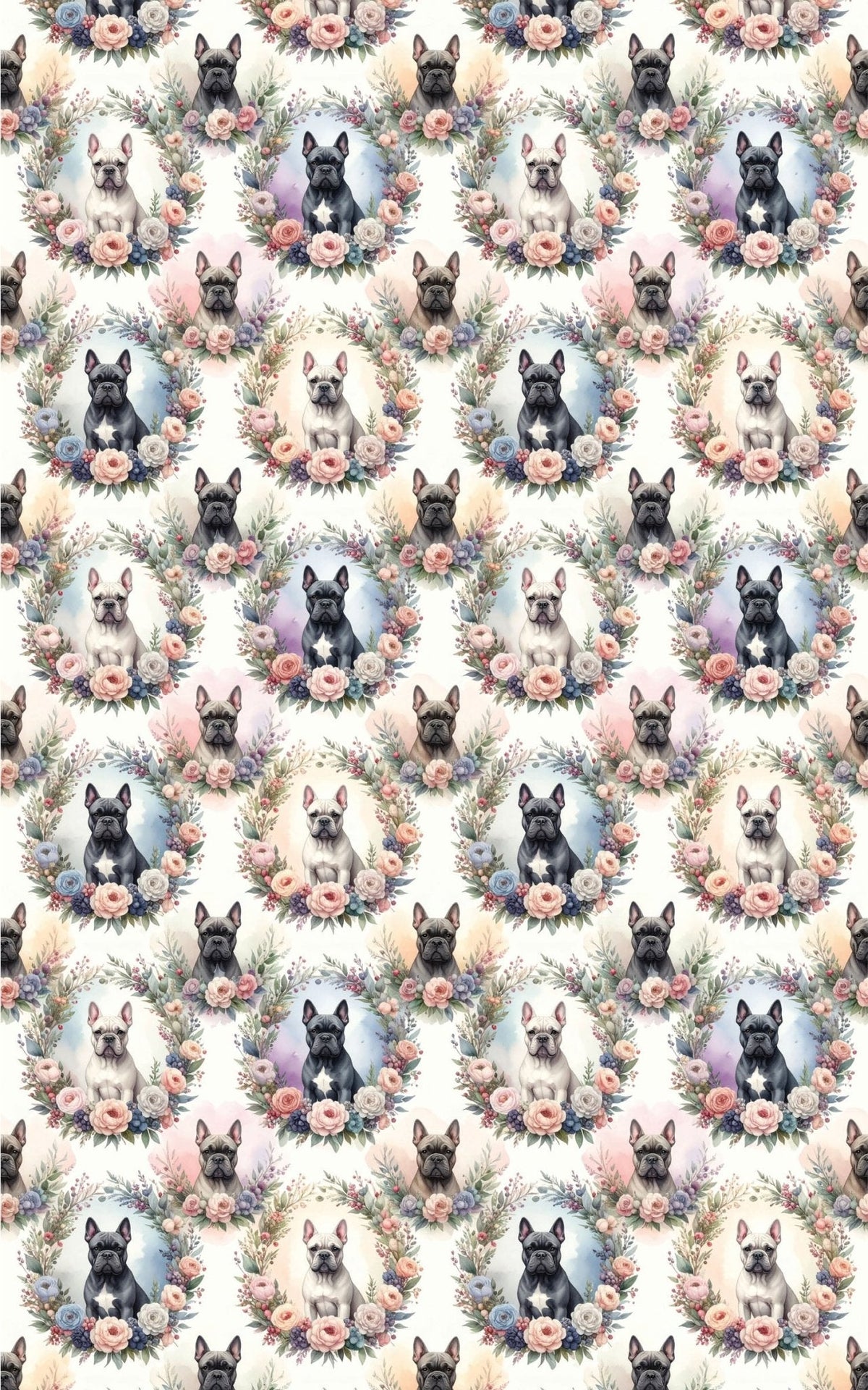 Floral Wreath Collection (cane Corso) Wrapping Paper