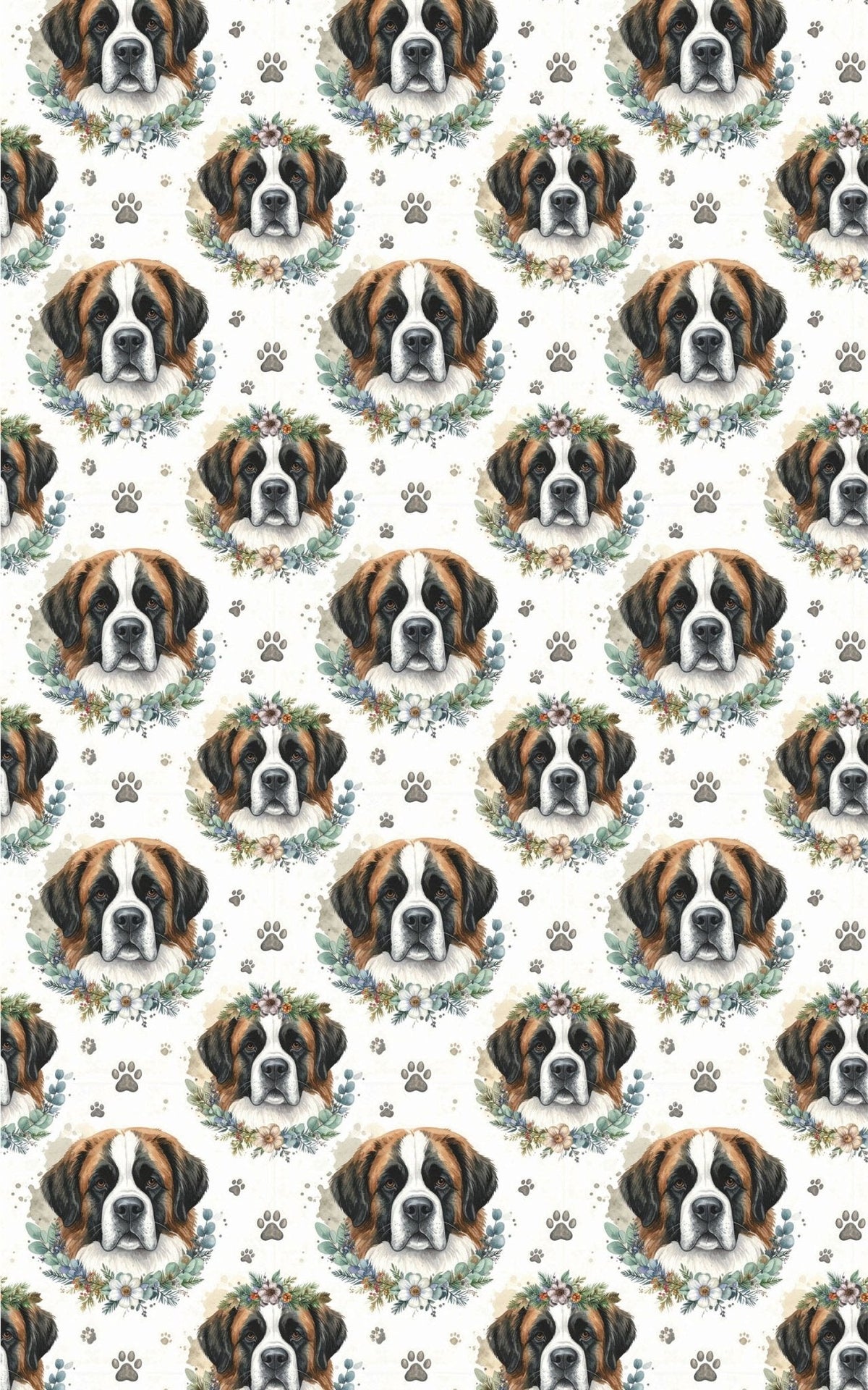 Gentle Giant Portraits (st. Bernard) Wrapping Paper