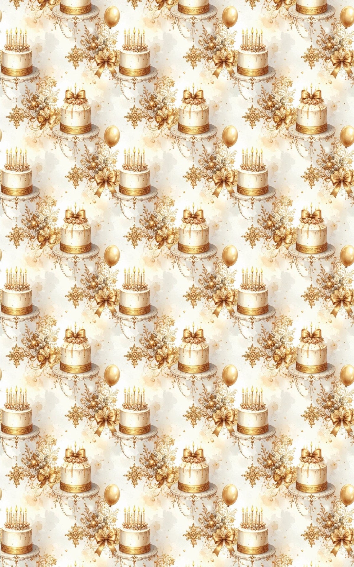 Birthday Baroque Lace Wrapping Paper