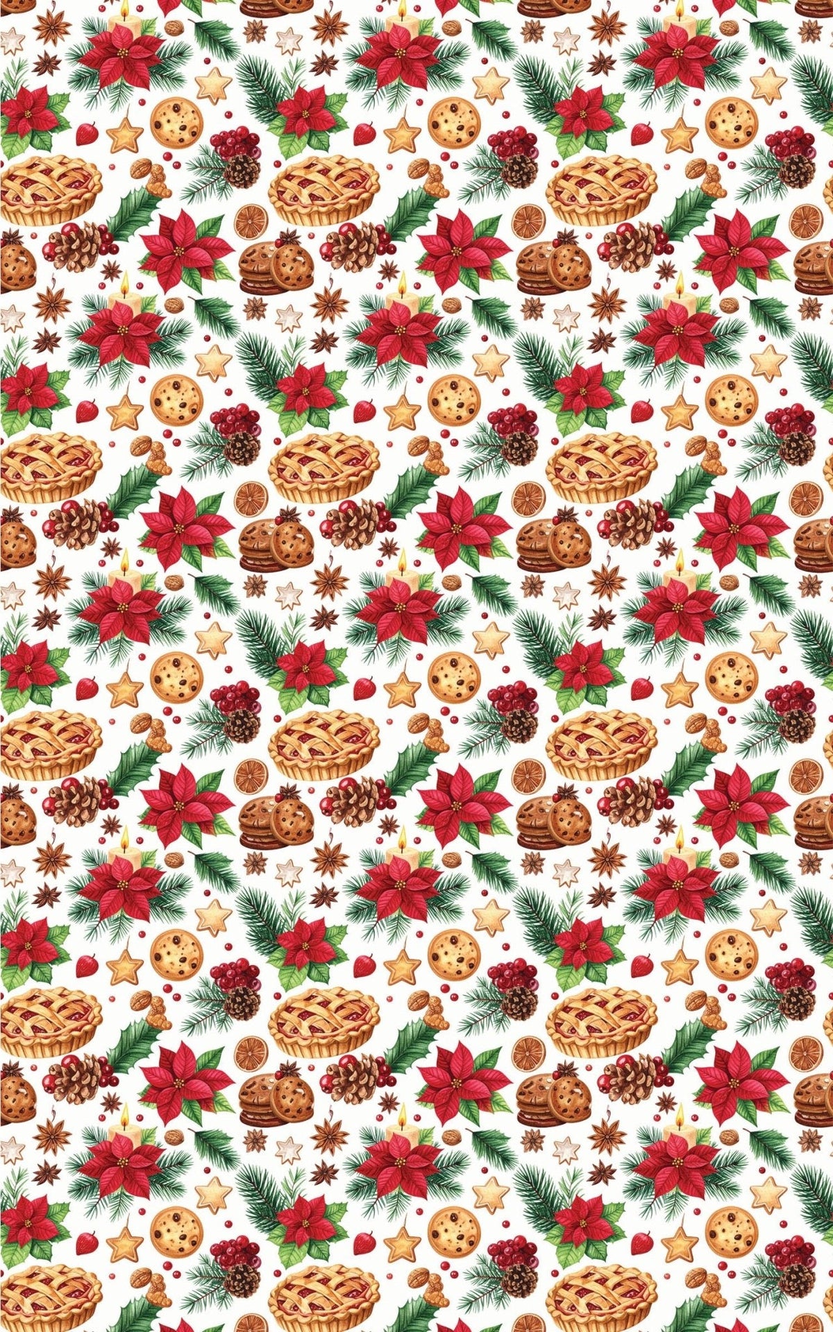 Noche Buena Family Feast Glossy Wrapping Paper
