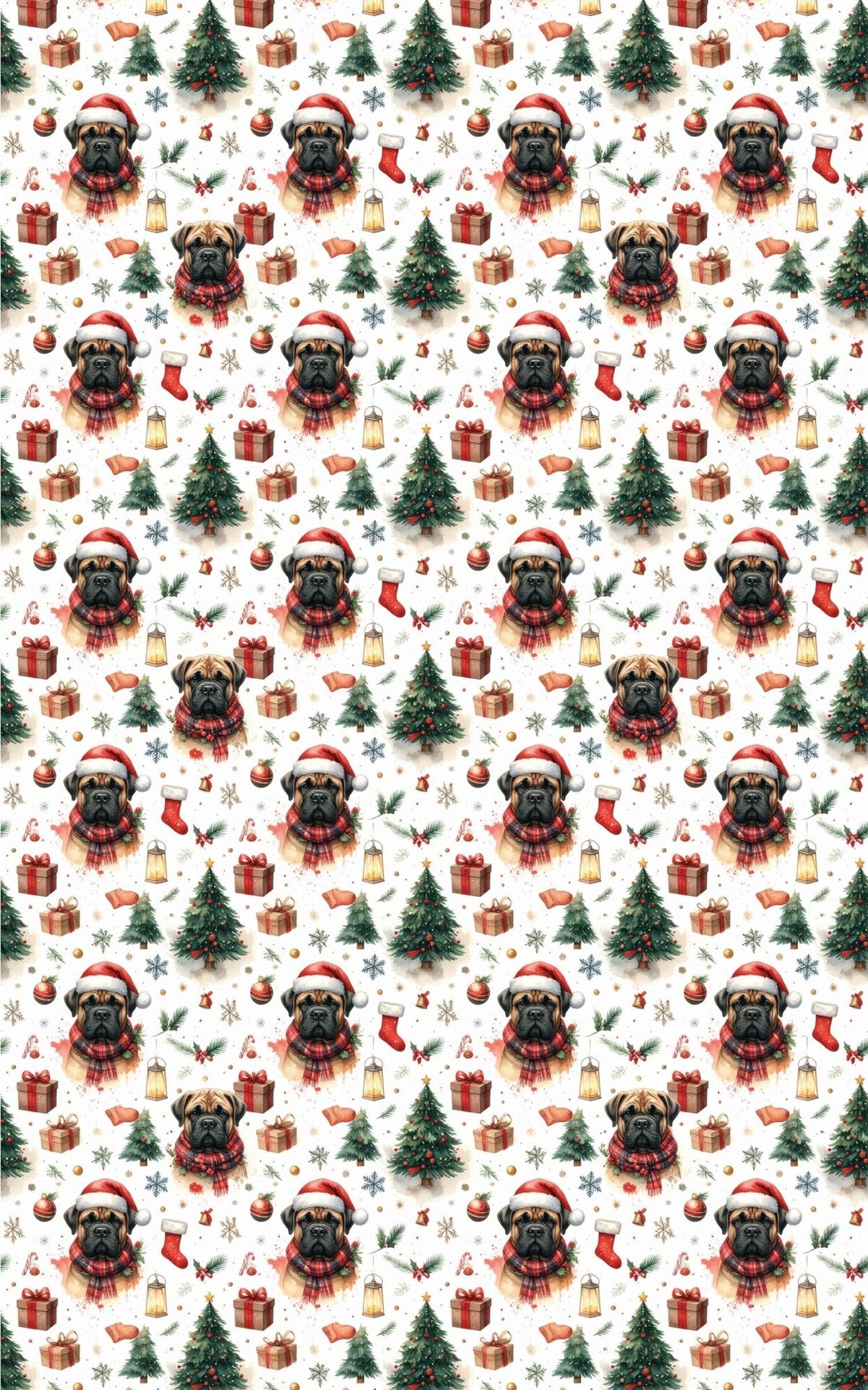 Christmas Guardians (english Mastiff) Wrapping Paper