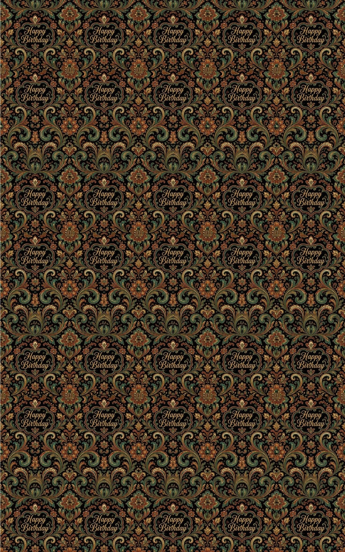 Classic Textile Paisley Wrapping Paper