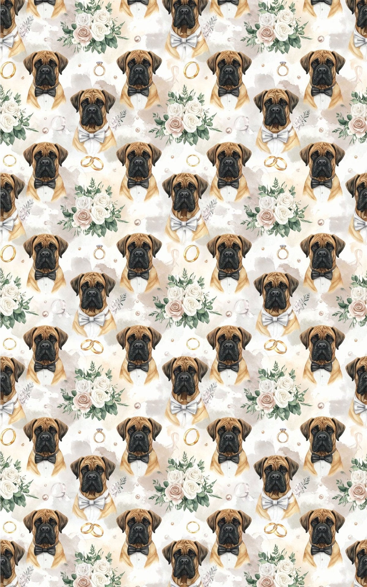 Wedding Elegance (english Mastiff) Wrapping Paper