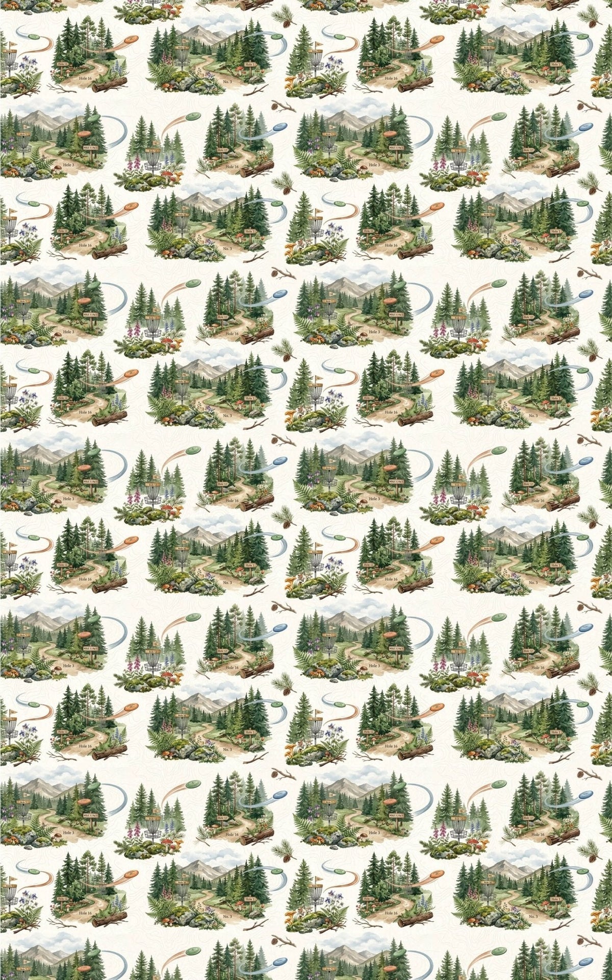 Alpine Disc Adventure Wrapping Paper