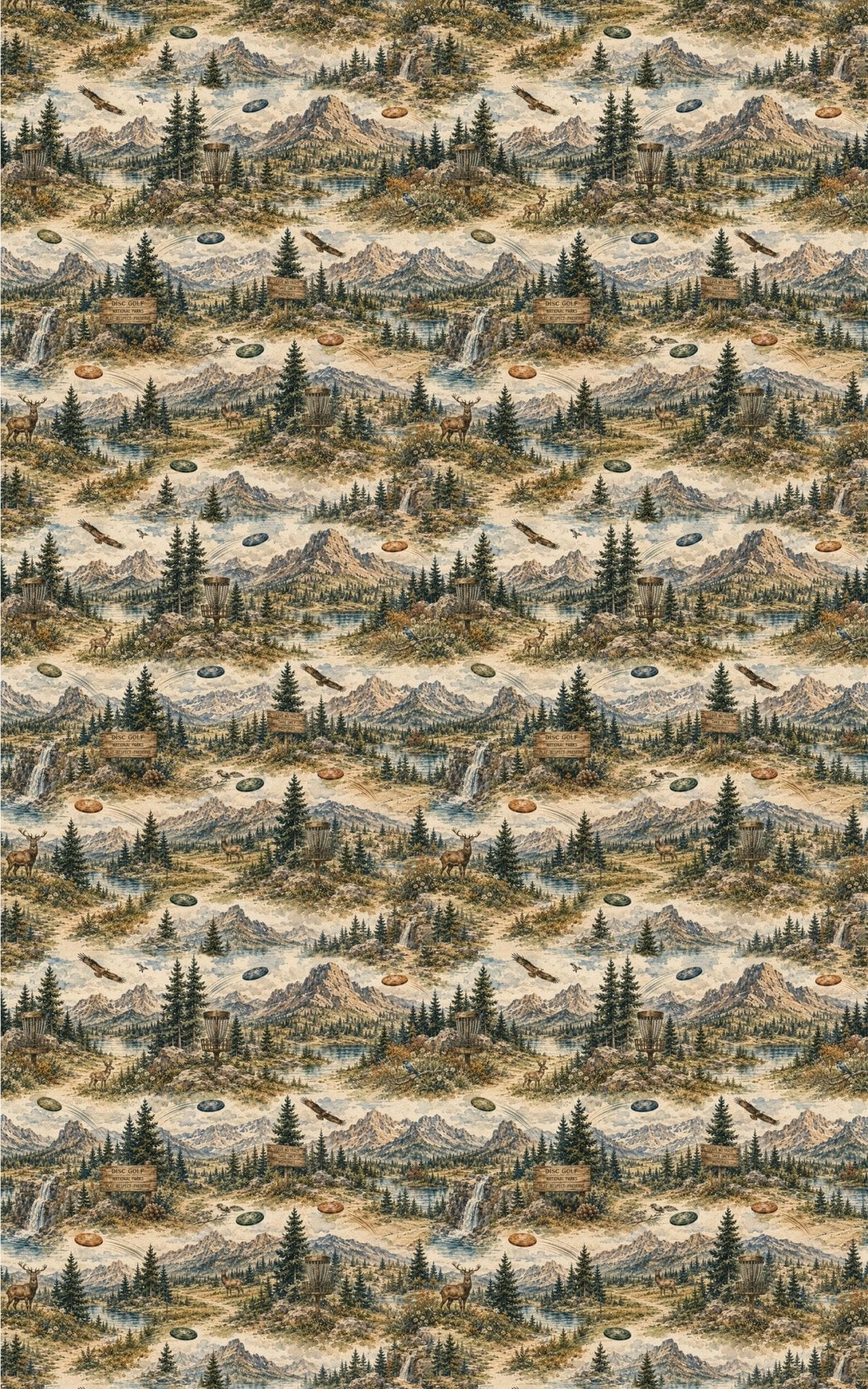 National Park Fairways Wrapping Paper