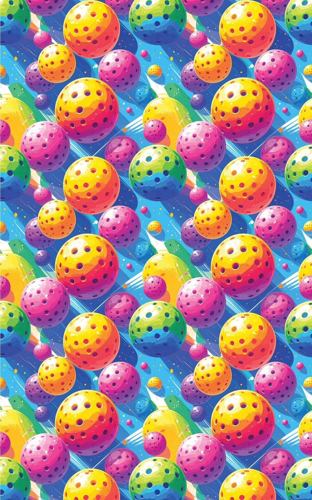 Pop Color Pickleball Wrapping Paper