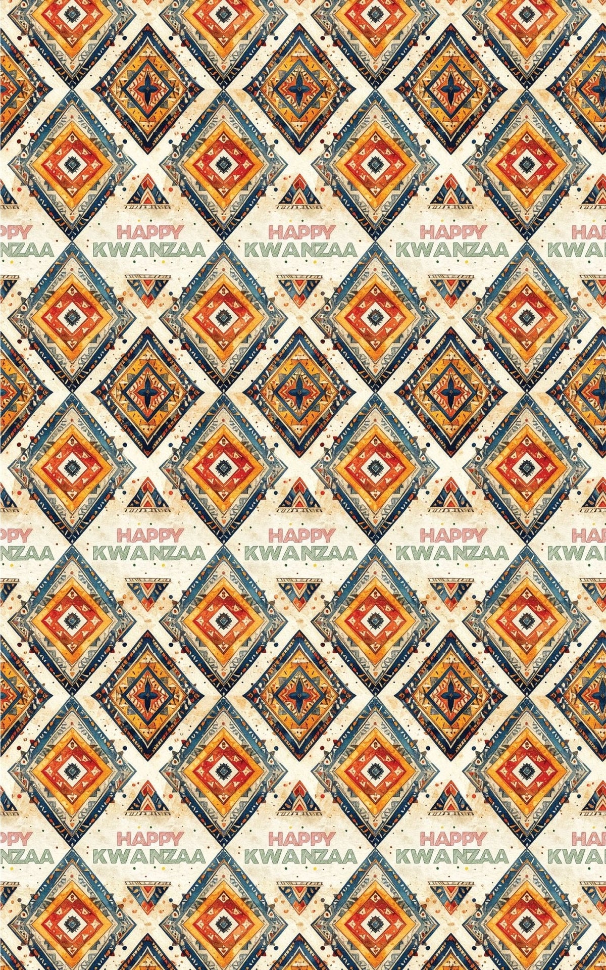 Woven Holiday Greetings Wrapping Paper