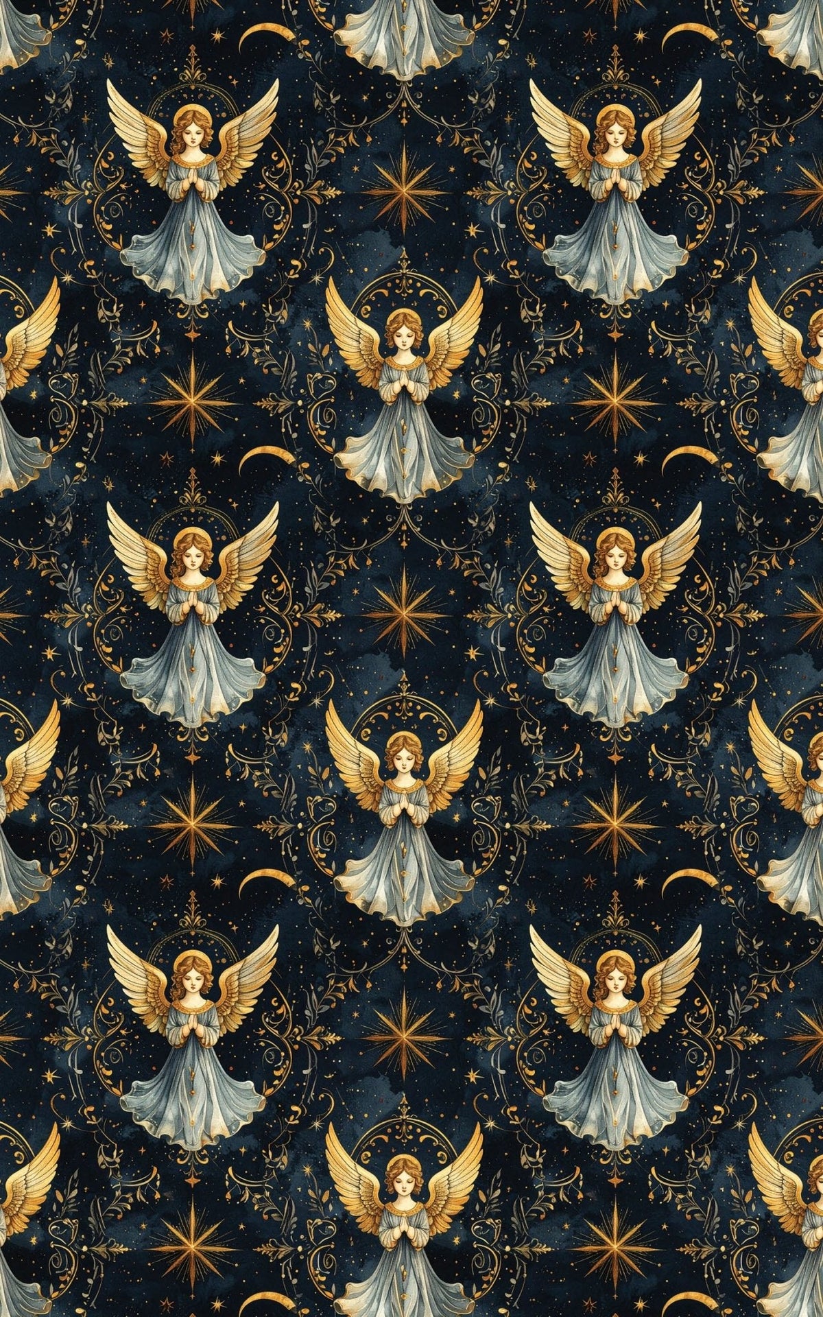 Renaissance Star Angels Wrapping Paper