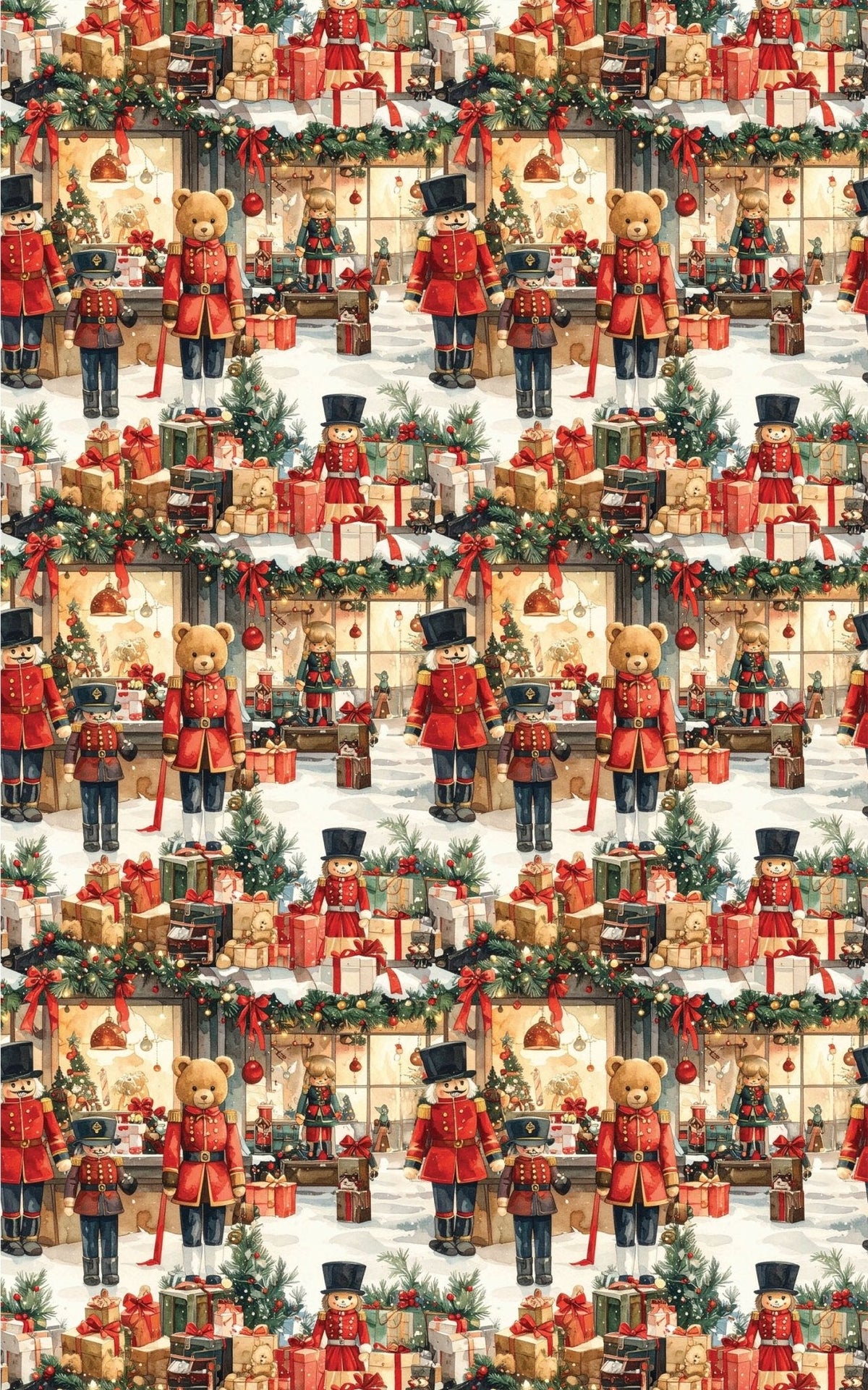 Toy Soldier & Teddy Parade Wrapping Paper