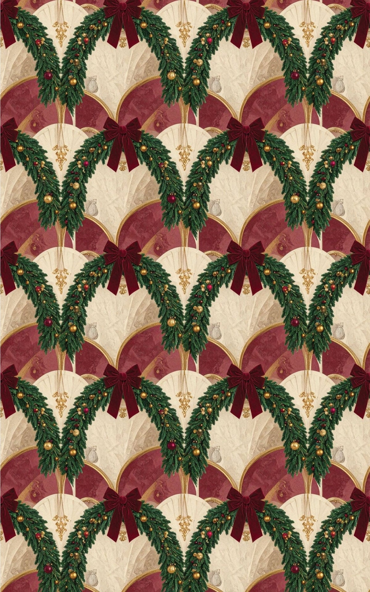 Emerald Palace Garland Wrapping Paper