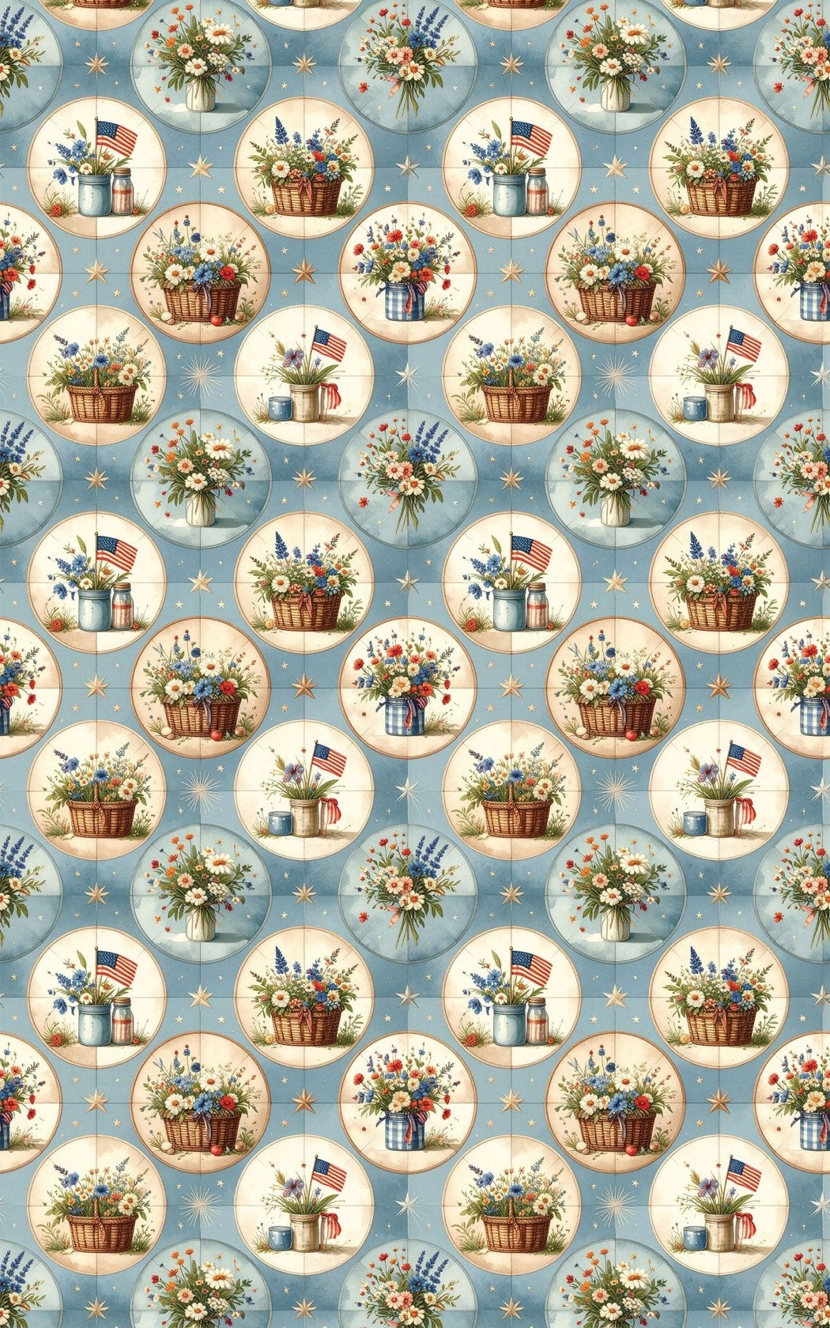Summer Heritage Medallions Wrapping Paper