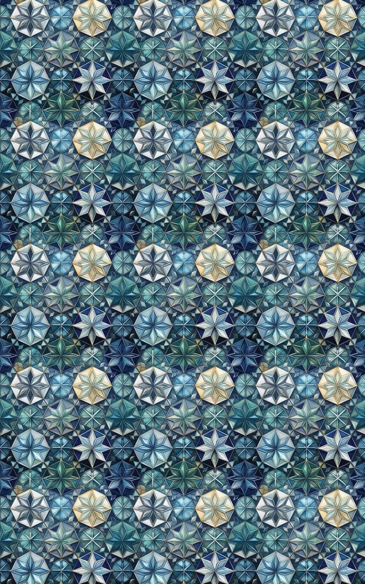 Interlaced Stars Wrapping Paper