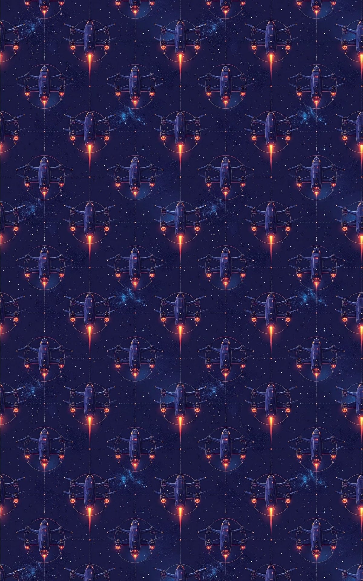 Stellar Drone Swarm Field Wrapping Paper