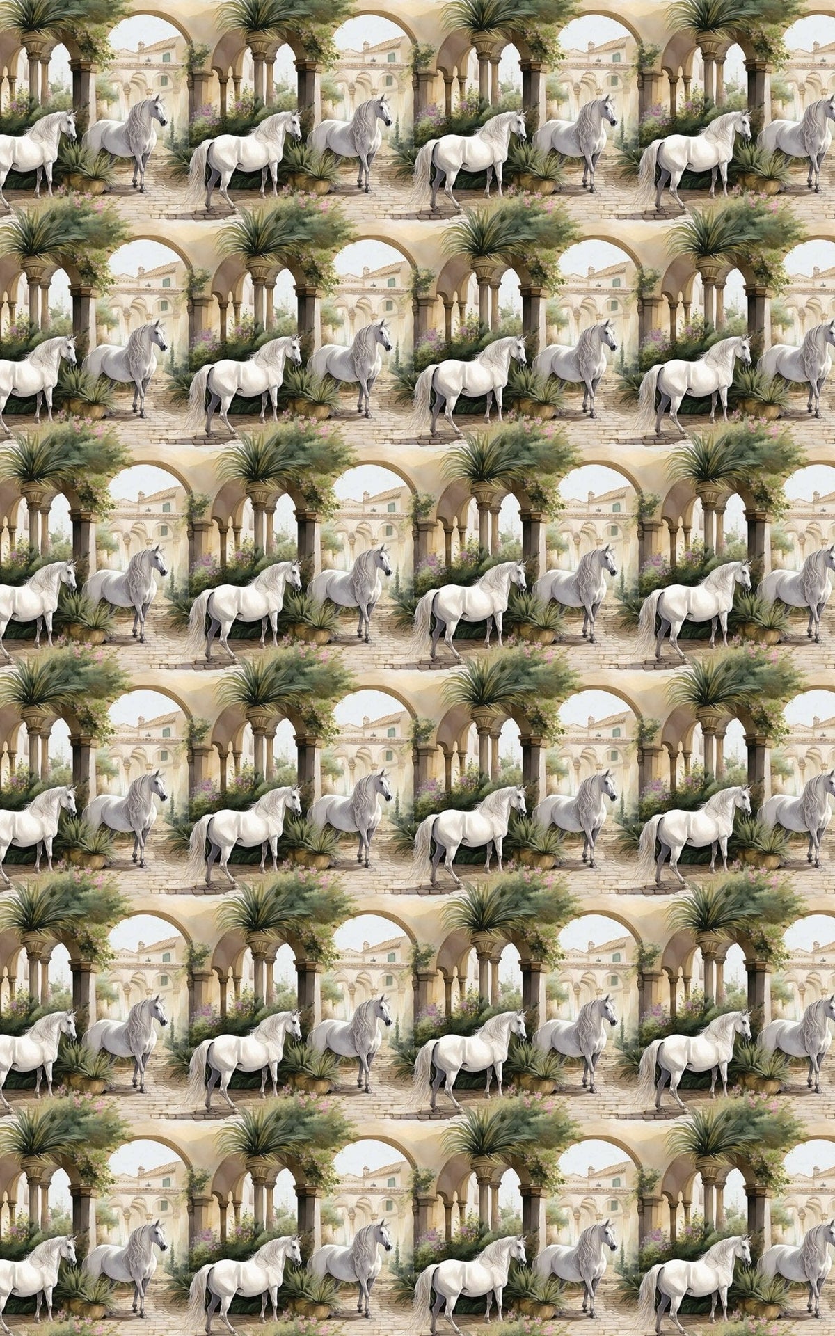 Courtyard Levade Lipizzaner Wrapping Paper