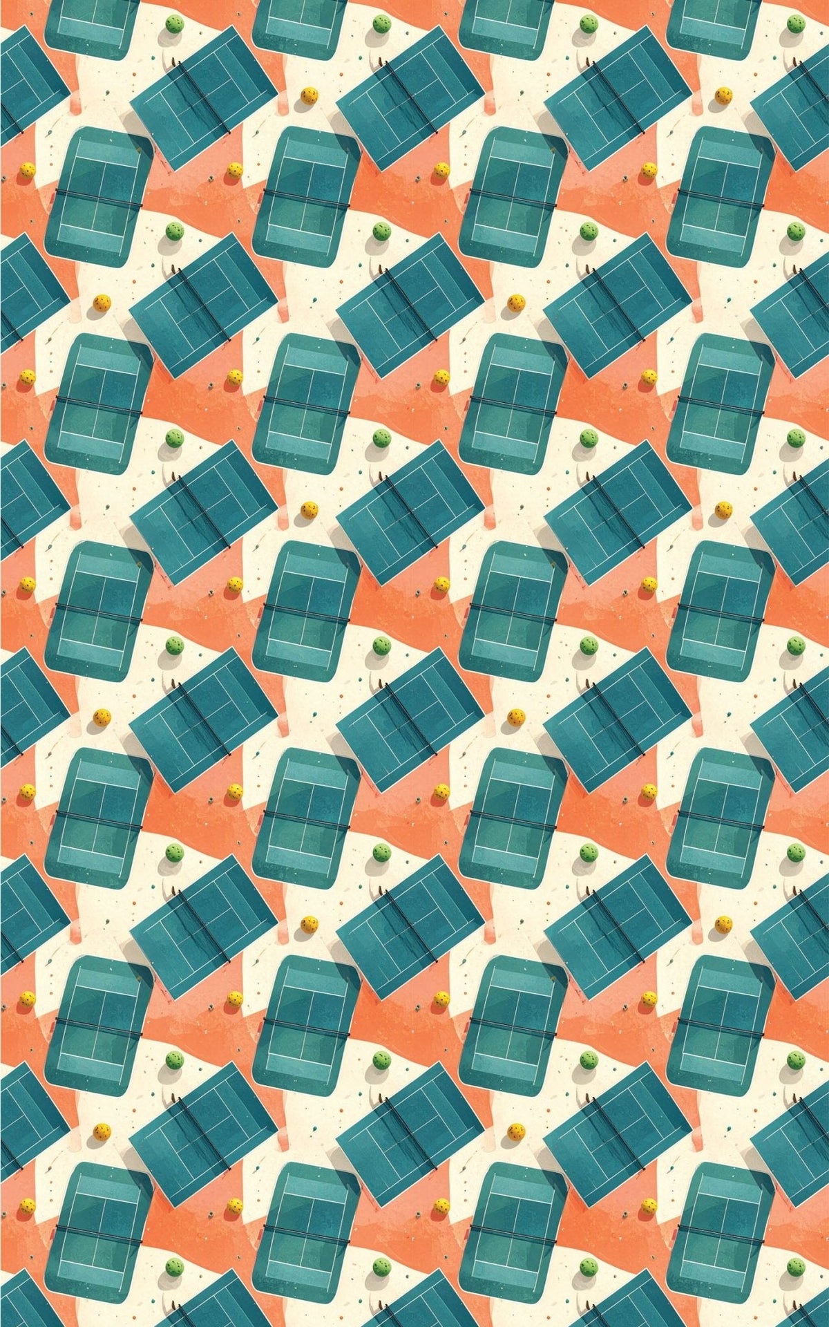 Sunlit Resort Courts Wrapping Paper