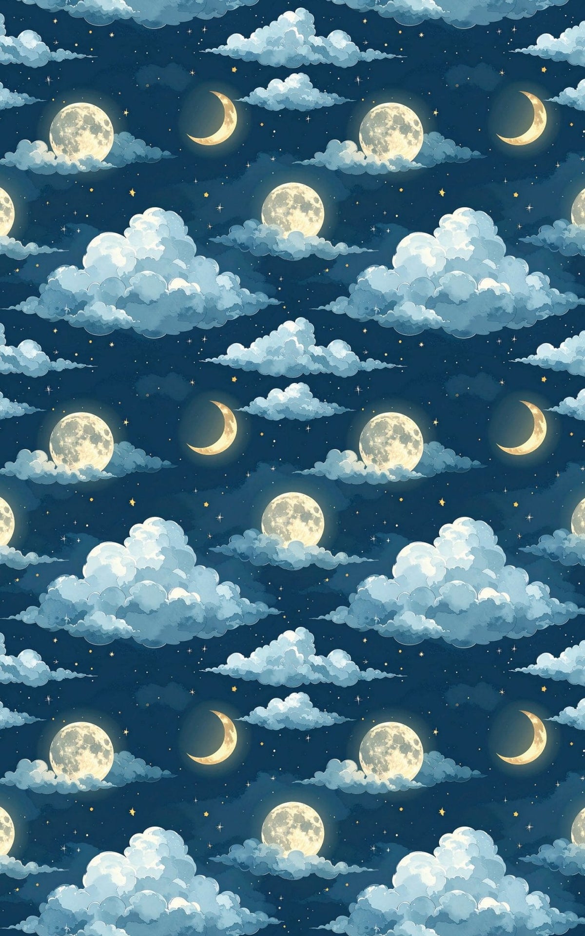 Cloudlit Moon Glow Wrapping Paper