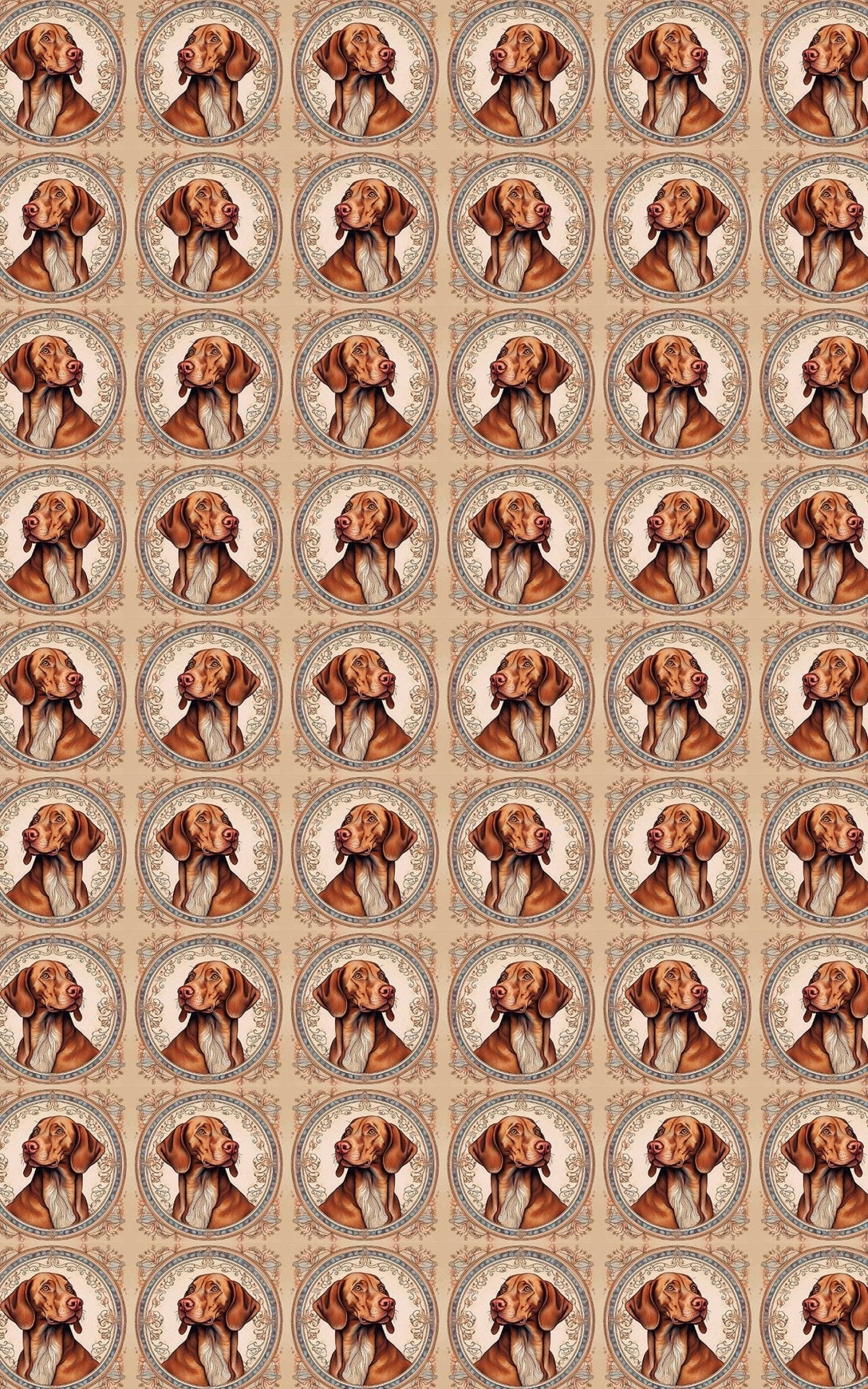 Vizsla Classic Toile Wrapping Paper