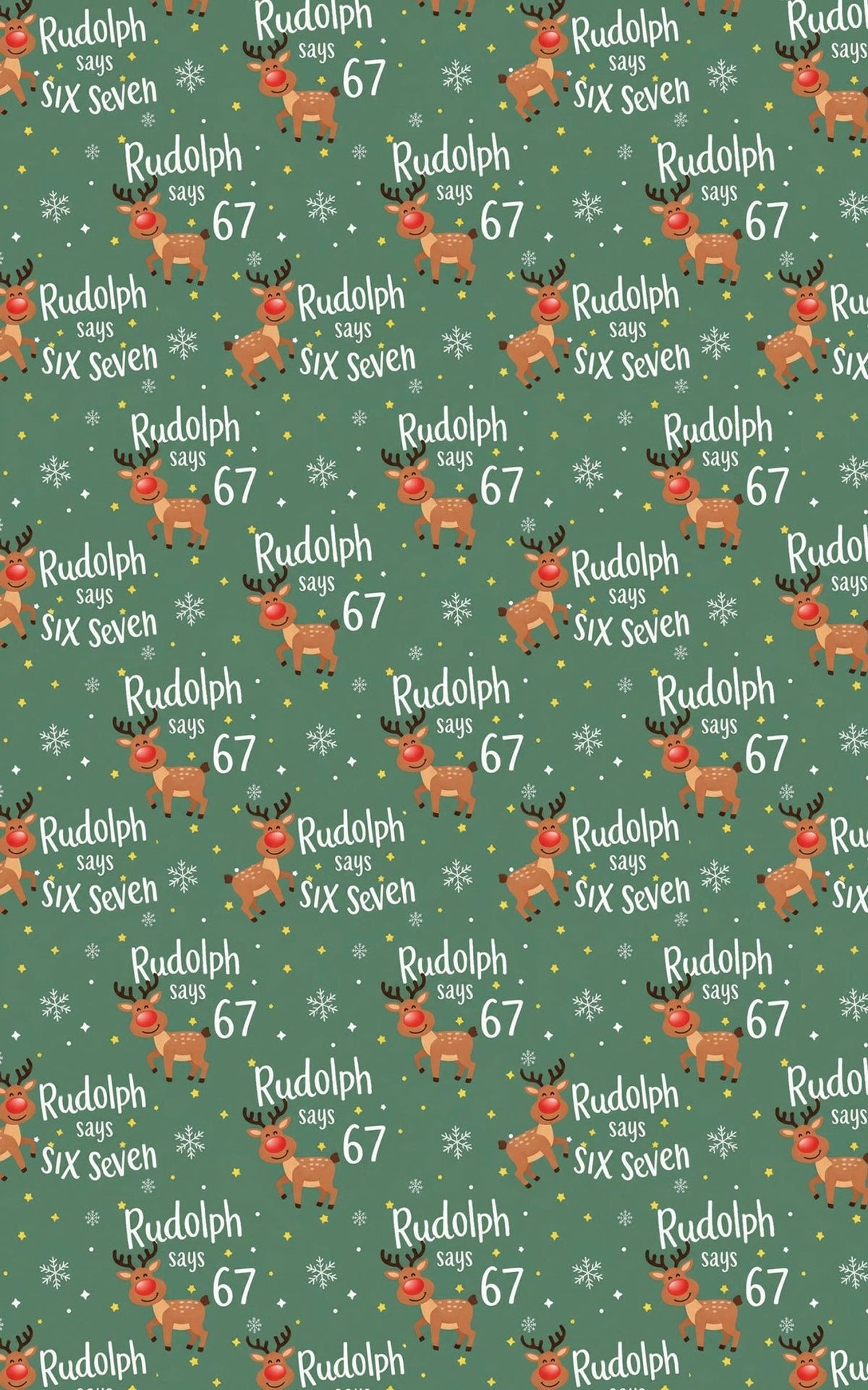 Rudolph Says 67 Wrapping Paper