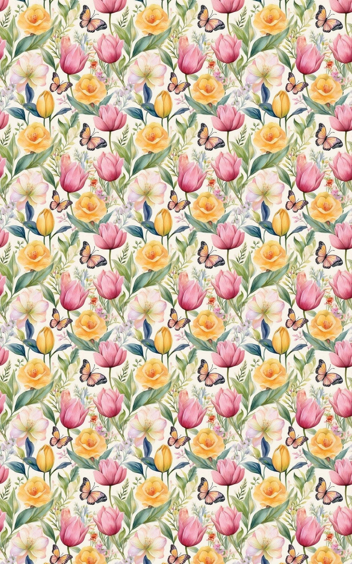 Bouquet Collage Wrapping Paper
